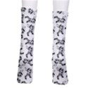 Erotic Pants Motif Black And White Graphic Pattern Black Backgrond Crew Socks View2