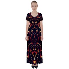 Year Of The Dragon High Waist Short Sleeve Maxi Dress by MRNStudios