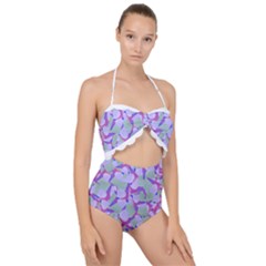 Kaleidoscope Dreams Scallop Top Cut Out Swimsuit by dflcprintsclothing