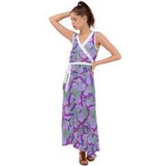 Kaleidoscope Dreams V-neck Chiffon Maxi Dress by dflcprintsclothing