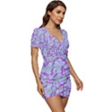 Kaleidoscope Dreams Low Cut Cap Sleeve Mini Dress View3