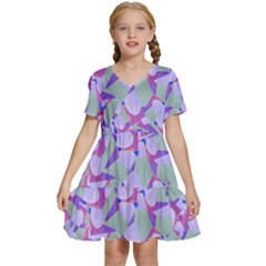 Kaleidoscope Dreams Kids  Short Sleeve Tiered Mini Dress by dflcprintsclothing