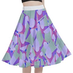 Kaleidoscope Dreams A-line Full Circle Midi Skirt With Pocket by dflcprintsclothing