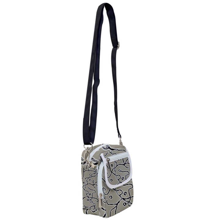 Sketchy abstract artistic print design Shoulder Strap Belt Bag