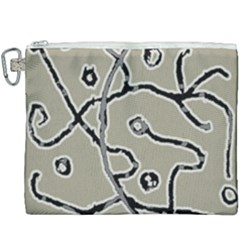 Sketchy Abstract Artistic Print Design Canvas Cosmetic Bag (xxxl)