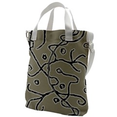 Sketchy Abstract Artistic Print Design Canvas Messenger Bag by dflcprintsclothing