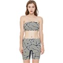 Sketchy abstract artistic print design Stretch Shorts and Tube Top Set View1