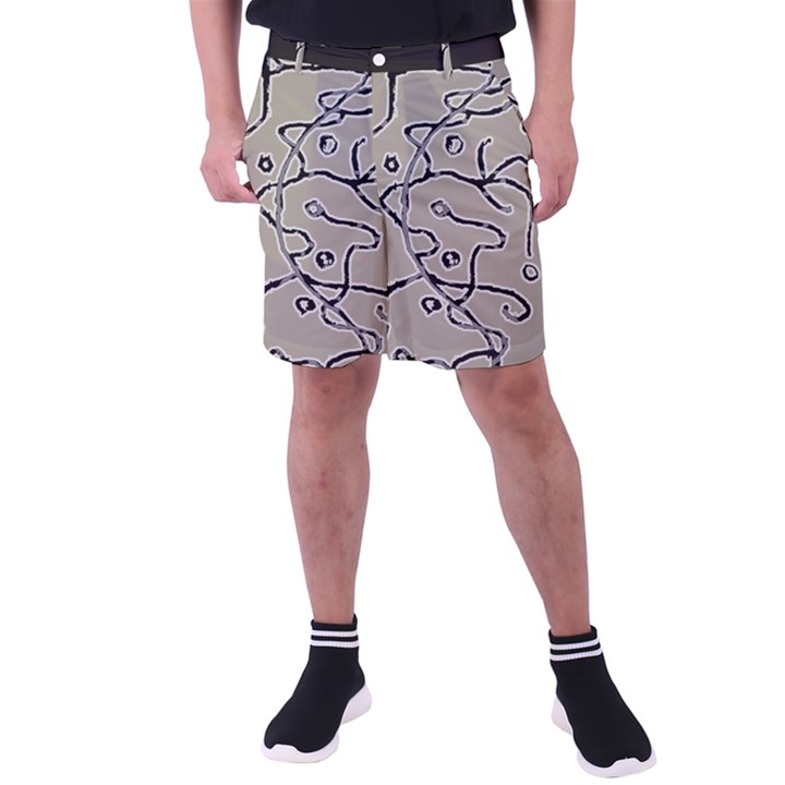 Sketchy abstract artistic print design Men s Pocket Shorts