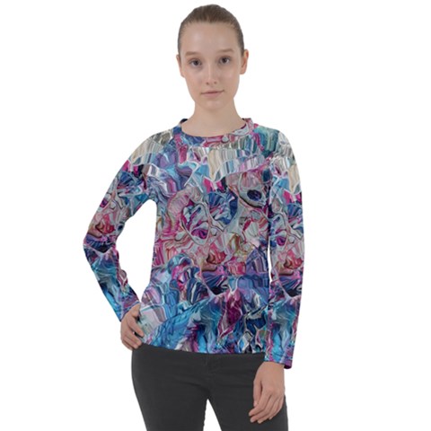 Three Layers Blend Module 1-5 Liquify Women s Long Sleeve Raglan T-shirt by kaleidomarblingart