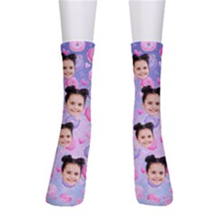 Personalized Donut Photo Sock - Crew Socks