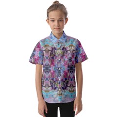 Abstract Kaleidoscope Kids  Short Sleeve Shirt by kaleidomarblingart