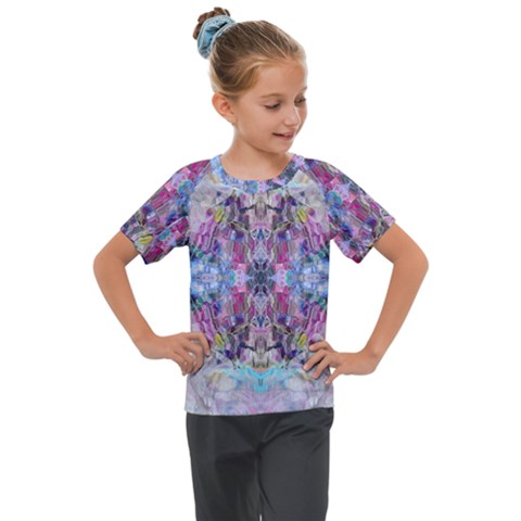 Abstract Kaleidoscope Kids  Mesh Piece T-shirt by kaleidomarblingart