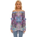 Abstract kaleidoscope Off Shoulder Chiffon Pocket Shirt View1