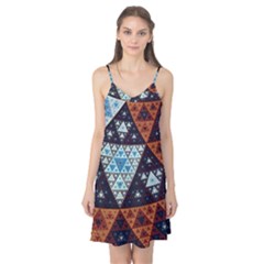 Fractal Triangle Geometric Abstract Pattern Camis Nightgown  by Cemarart