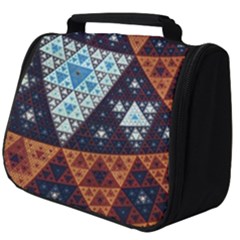 Fractal Triangle Geometric Abstract Pattern Full Print Travel Pouch (big)