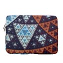 Fractal Triangle Geometric Abstract Pattern 14  Vertical Laptop Sleeve Case With Pocket View1