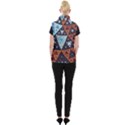 Fractal Triangle Geometric Abstract Pattern Women s Button Up Vest View2