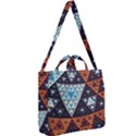 Fractal Triangle Geometric Abstract Pattern Square Shoulder Tote Bag View2