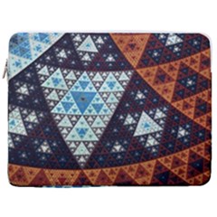 Fractal Triangle Geometric Abstract Pattern 17  Vertical Laptop Sleeve Case With Pocket