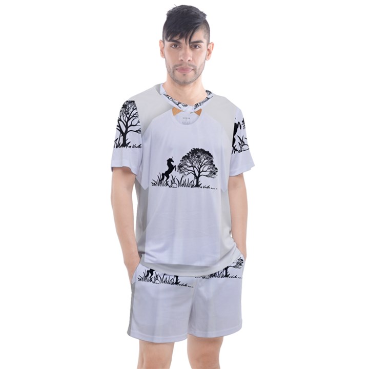 20240506 111024 0000 Men s Mesh T-Shirt and Shorts Set