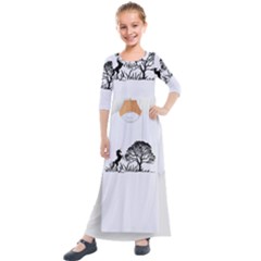 20240506 111024 0000 Kids  Quarter Sleeve Maxi Dress by Safin