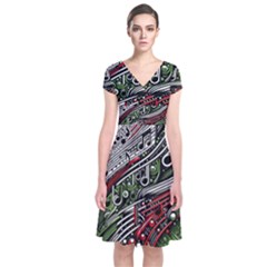 Ec87f308-2609-429d-a22f-62cafc87c34a Short Sleeve Front Wrap Dress