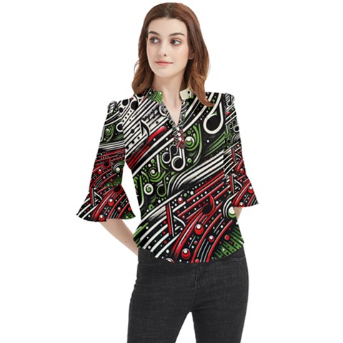 Ec87f308-2609-429d-a22f-62cafc87c34a Loose Horn Sleeve Chiffon Blouse by RiverRootsReggae