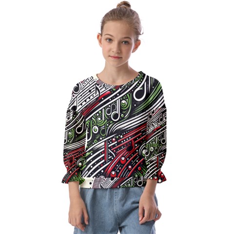 Ec87f308-2609-429d-a22f-62cafc87c34a Kids  Cuff Sleeve Top by RiverRootsReggae