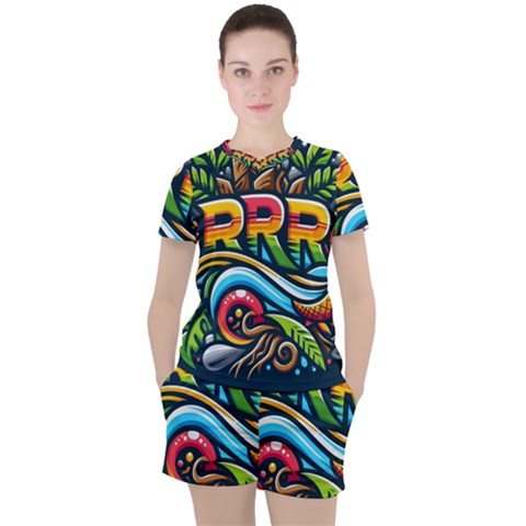 Aae24150-0412-4269-b61e-3879f8d676ed Women s T-shirt And Shorts Set by RiverRootsReggae