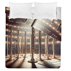 Standing Flutes Duvet Cover Double Side (queen Size) by RiverRootsReggae