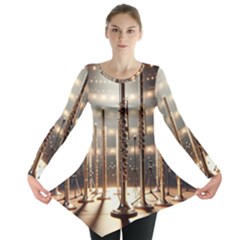 Standing Flutes Long Sleeve Tunic  by RiverRootsReggae