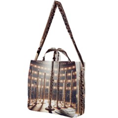 Standing Flutes Square Shoulder Tote Bag by RiverRootsReggae