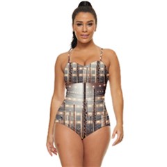 Standing Flutes Retro Full Coverage Swimsuit by RiverRootsReggae