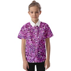 Kawaii Cyborg Cats Motif Random Pattern Kids  Short Sleeve Shirt by dflcprintsclothing