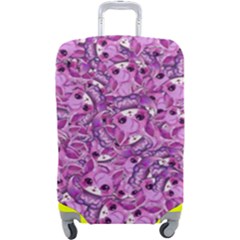 Kawaii Cyborg Cats Motif Random Pattern Luggage Cover (large) by dflcprintsclothing