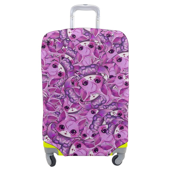 Kawaii cyborg cats motif random pattern Luggage Cover (Medium)