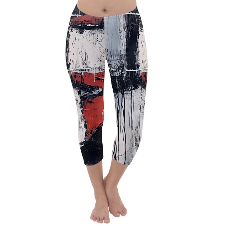 Abstract  Capri Winter Leggings 