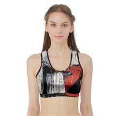 Abstract  Sports Bra With Border by Sobalvarro