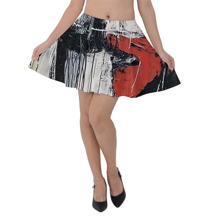 Abstract  Velvet Skater Skirt