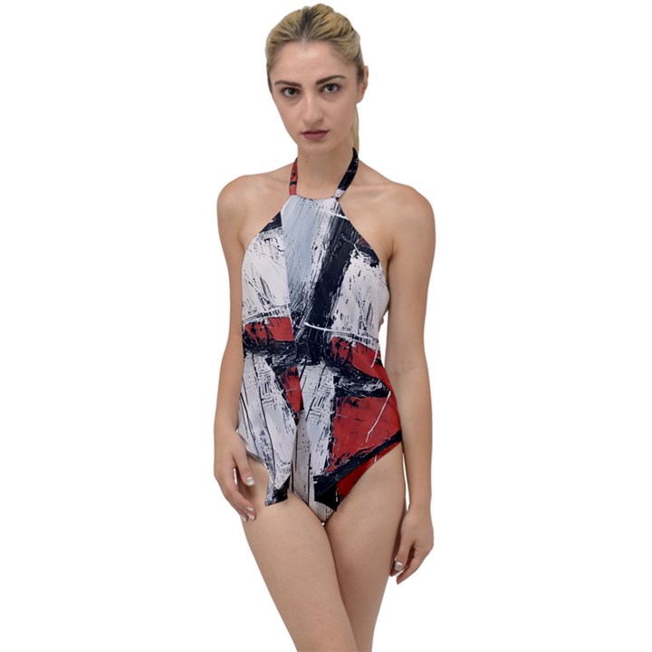 Abstract  Go with the Flow One Piece Swimsuit