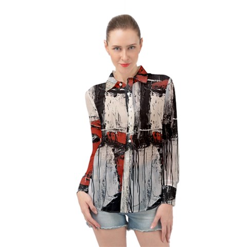 Abstract  Long Sleeve Chiffon Shirt by Sobalvarro