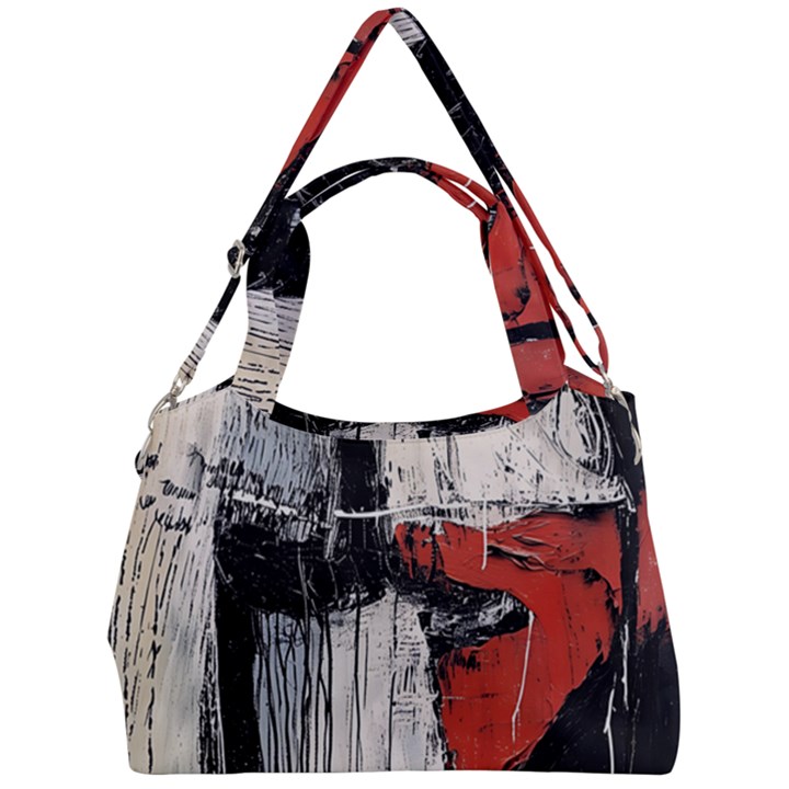 Abstract  Double Compartment Shoulder Bag