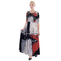 Abstract  Half Sleeves Maxi Dress by Sobalvarro