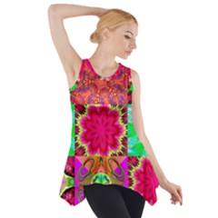  Side Drop Tank Tunic Colorful