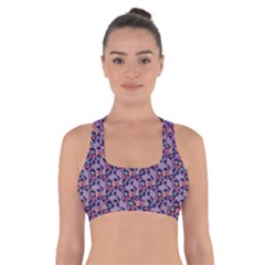 Trippy Cool Pattern Cross Back Sports Bra by designsbymallika