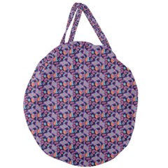 Trippy Cool Pattern Giant Round Zipper Tote by designsbymallika