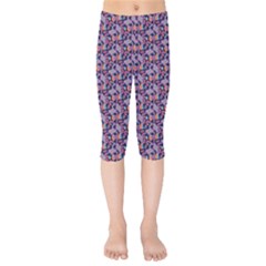 Trippy Cool Pattern Kids  Capri Leggings  by designsbymallika