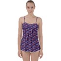 Trippy Cool Pattern Babydoll Tankini Top View1