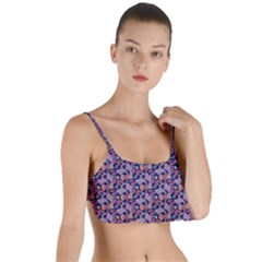 Trippy Cool Pattern Layered Top Bikini Top  by designsbymallika