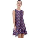 Trippy Cool Pattern Frill Swing Dress View1